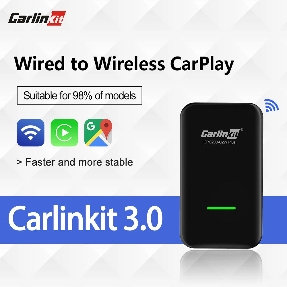  CarlinKit Wireless CarPlay Car Adapter for Android Car  Radio,Wireless Android Auto & Apple CarPlay 2 in 1 Dongle-Low Power  Consumption,Support Plug & Play,Screen Mirroring,OTA Update,Google Maps etc  : Electronics